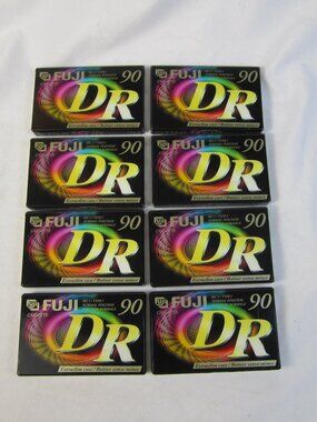 FUJI DR-90 Blank Cassette Tapes IEC 1 / Type 1 Normal Position- NEW - QTY 8